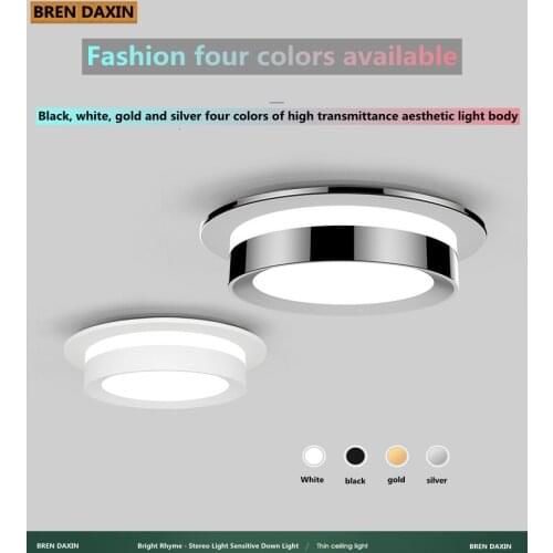 Dimmable LED Ceiling Spot Light 110V-220V Round Recessed Downlight 5w 7W 9W 12wfor Home Porch Corridor Aisle Background