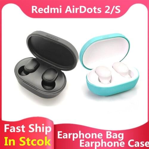 Redmi AirDots 2 Silicone Earphone Case for Xiaomi MI Redmi AirDots S Headphones Cover Bluetooth Earphone Wireless Headset Shell