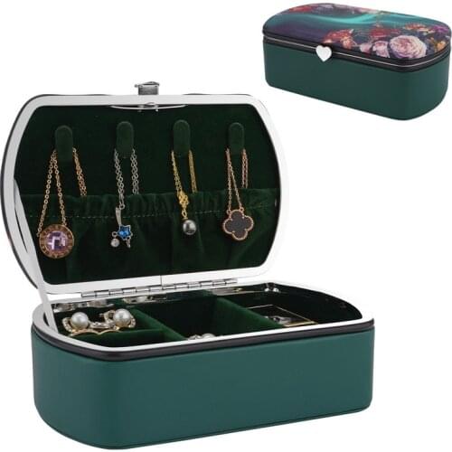 FORWELL Simple Beauty Printing Jewelry Box Necklace Bracelet Net Red Jewelry Storage Box Jewelry Storage Box