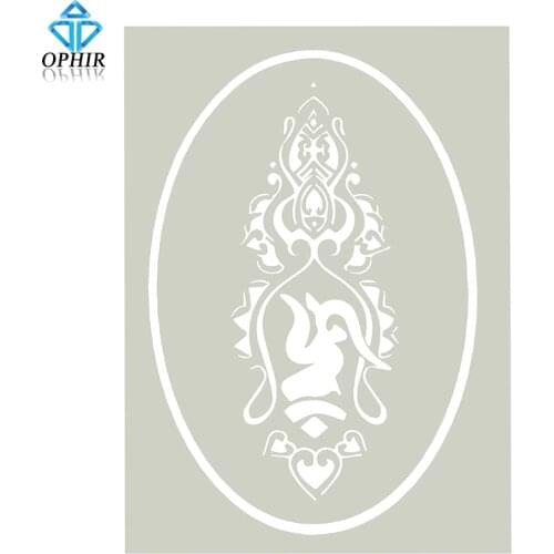 OPHIR Airbrush Stencil Tattoo Template for Girl Female Tattoo Tibetan Style _STE005F