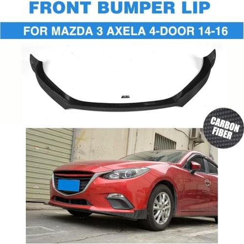 Carbon Fiber/FRP Unpainted Front Lip Spoiler Chin for Mazda 3 Axela sedan Hatchback 4-Door 2014-2016 Car Accessories