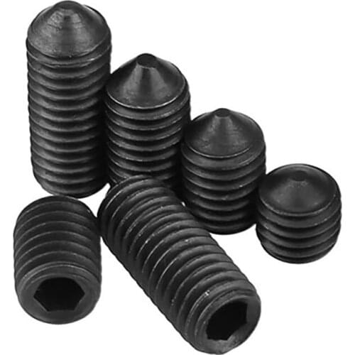 Grub Screws Cone Point Bolts Grade 12.9 Allen Screw Black M2.5 M3 M4 M5 M6