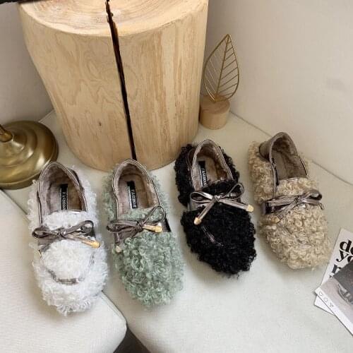 Winter Female A pedal Version The Flat Lazy Casual Single Shoes Womens Shoes Fur Warm Cotton Shoes New Peas Shoes U12-84