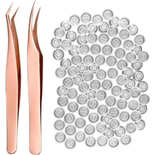 Gold Stainless Steel Anti-Static Tweezers For Eyelash Extension Eyebrow Set Beauty Precision Tweezers Makeup Kit Repair Tools