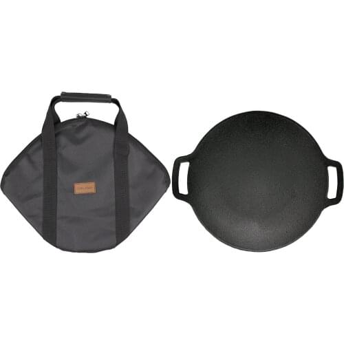 1Pc Barbecue Round Plate Korean BBQ Grill Iron Plate Household Outdoor Picnic Smokeless Barbecue Grill Pan BBQ Tool