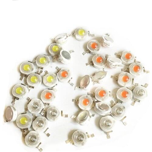 100pcs High power LED chip cree led lamp beads 1W led lamp beads 3W led5W led white red green blue yellow full color lamp beads