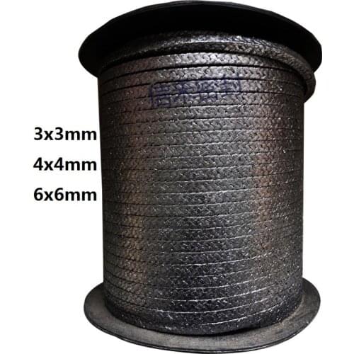 3mm 4mm 6mm graphite packing Graphite wire rod Graphite rope Graphite nickel wire black lead plumbago cord wire packing valve