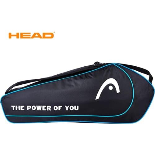 HEAD Tennis Racket Bag 3 Pack Training Sport Competition Shoulder Hand Bag Handbag Squash Badminton Raquete De Padel Storage Bag