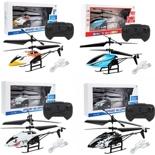 4 Styles Wireless Remote Control Alloy Aircraft Helicopter Toy Anti-Collision 2 Channels With Box Gifts For Children And Adults