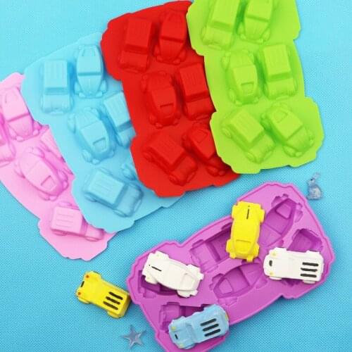 6 Cavity Car Silicone Chocolate Mold Ice Grid Mold XG052