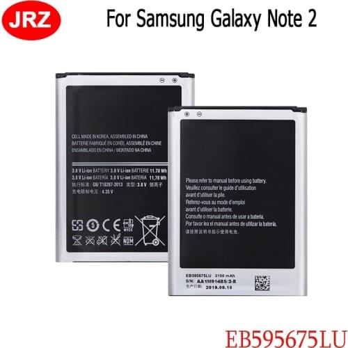 For Samsung Galaxy Note 2 N7100 N7102 N719 N7108 N7108D Battery 3100mAh Mobile Phone Replacement Batteria EB595675LU Batterie