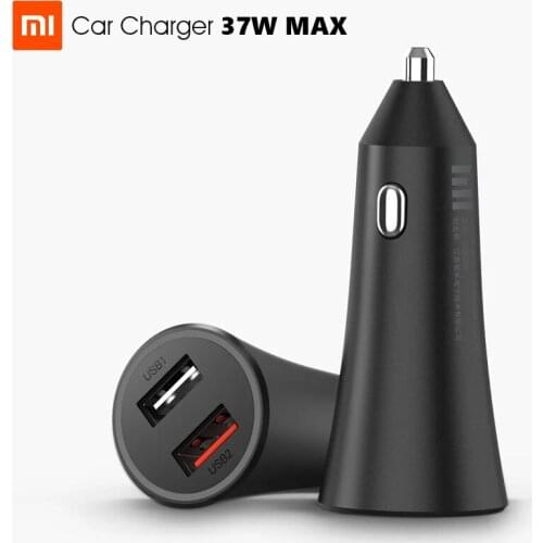 Xiaomi Car Charger 37W Max For 9T (27W Max) Mi 9 / K20 Pro /2 USB Port Smart Output Multiple Safe Protection xiaomi mi