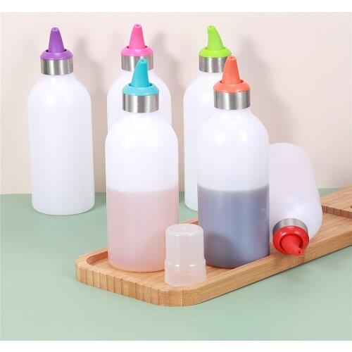 Bbq Silicone Squeeze Bottle Condiment Dispenser Sauce Mayonnaise Squeeze Jar Vinegar Oil Ketchup Jam Bottle Kitchen Accessories