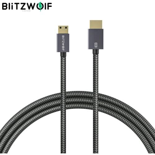 BlitzWolf BW-HDC4 4K 18Gbps Mini HDMI-compatible to HDMI-compatible Cable Wire 4K*2K@60H 18Gbps Transfer PP Braided Jacket