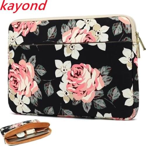 Brand Kayond Laptop Bag 13",14",15,15.6",Blue Leaves Shockproof Notebook Bag Sleeve Case For MacBook Air Pro 13.3",DropShip V184