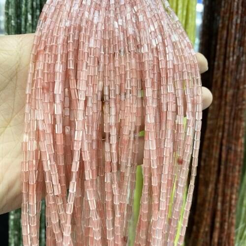 Natural Stone Beads Small Rectangular Beads Length 40cm Size 2x4mm for Making DIY Bracelet Becklace Jewelry
