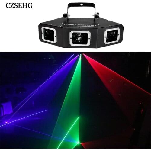 RGB Laser Scanner DJ Party Disco Coffee Christmas Family Party Disco Effect LED Stage Lighting