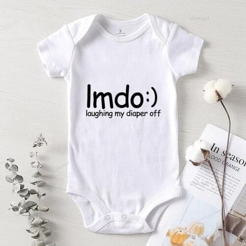 Kids' Things Printing Laughing Diaper Off Toddler Girl Clothes Children Rompers Newborn Winter Jumpsuits Clothing for Babies