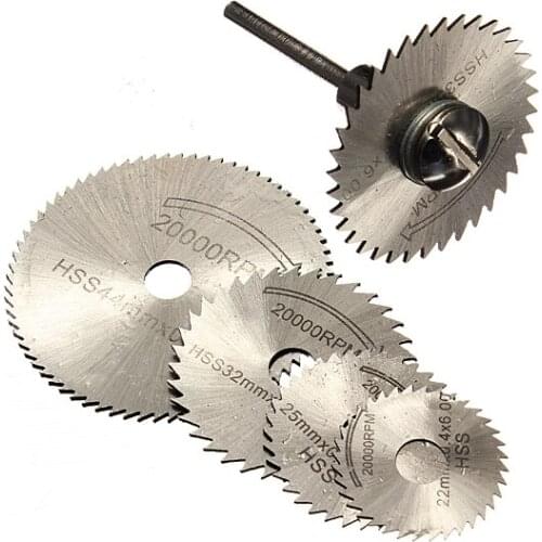 6pcs/set HSS Mini Circular Saw Blade Rotary Tool For Dremel Metal Cutter Power Tool Set Wood Cutting Discs Drill Mandrel Cutoff