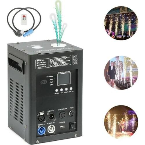 400W Cold Spark Firework Machine with Remote Controller Indoor Outdoor Fountatin Fireworks for Wedding Party Stage Show