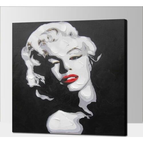 Handmade oil painting Sexy Marilyn Monroe Wall Pictures on Canvas Home Decor For Living Room Wall Art nude woman Oil Paintings