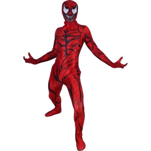 Carnage Supervillain Cosplay Costume 3D Printed Kids Adult Spandex zentai suit Halloween Cosplay Costumes BodySuit