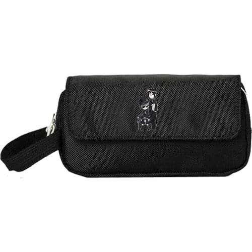 MANQIFNG Black Cosmetic Bags