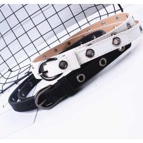 Fashion leather belts for women waist holllow straps female decoration punk simple Korean girls belt designer high quality