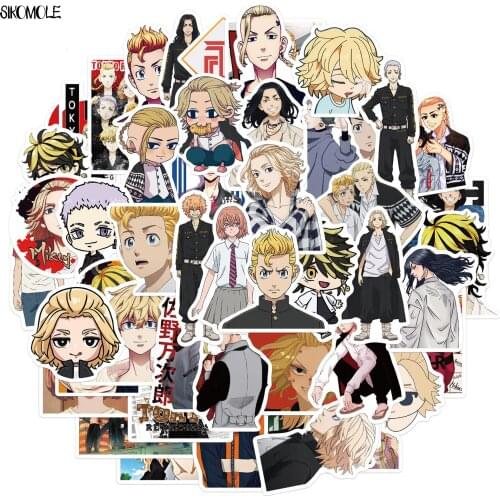 50PCS Tokyo Revengers Japanese Anime Cartoon Stickers For Skateboard Computer Notebook Car Childrens Toys Decal Sticker F5