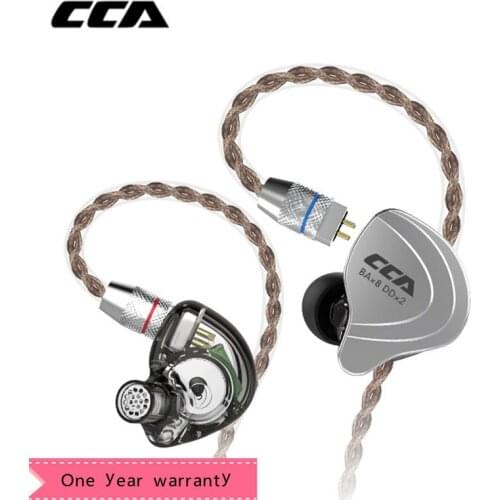 CCA C10 4ba+1dd Hybrid In Ear Earphones Hifi Dj Monito Running Sports Earphone 5 Drive Unit Headset Noise Cancelling Earbuds