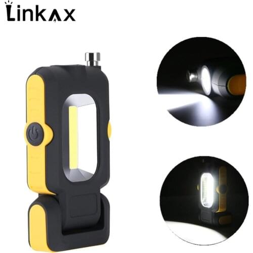Newest 1PCS Super Bright Adjustable COB LED Work Light Inspection Lamp Hand Torch Magnetic Camping Tent Lantern With Magnet