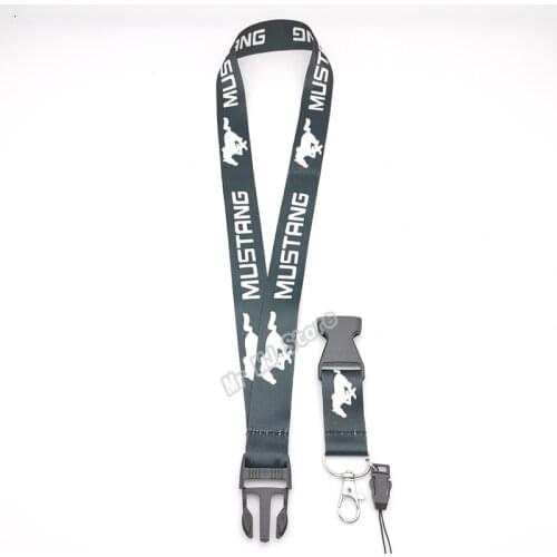 New Hot sale For MUSTANG Badge Employees Card Nylon Embroidery Lanyard Keychain For Ford mustang shelby Keyring accessories