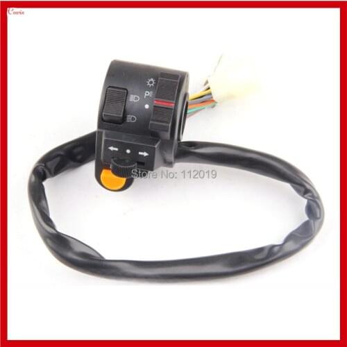 New Multifunction Motorcycle Left Handlebar Switch, Motorcycle Light, Turn Signal Flash, Horn Switch Assembly