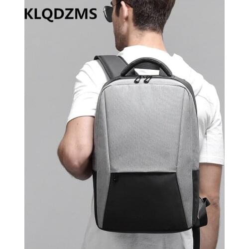 KLQDZMS New Fashion Men Luxury Backpack Business Laptop Bag Women Multifunctional Oxford Cloth Waterproof Knapsack