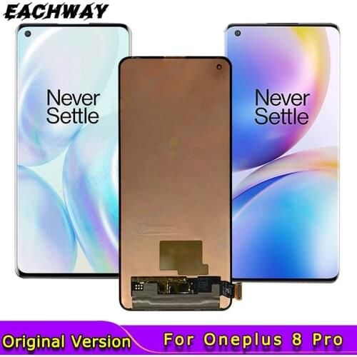 Original AMOLED LCD 6.5 Screen for OnePlus 8 Pro LCD Display Screen Touch Panel Digitizer OnePlus8 Replacement One Plus 8 LCD