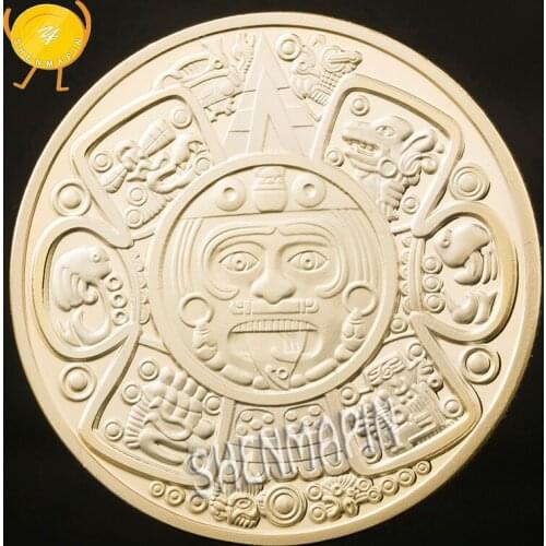 Mayan Trajectory Commemorative Coin Mexico Indian Maya Civilization Solar Calendar Coins Collectibles Religion Culture Art Coins