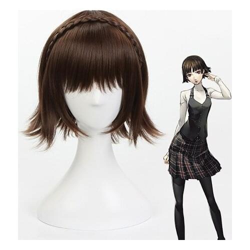 Hot Game Persona 5 Cosplay Makoto Niijima Cosplay Wigs Women Hair Halloween Carnival Party Persona5 Wigs Cosplay