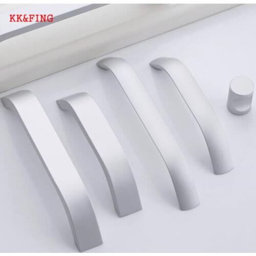 KK&FING 1PCS Modern Aluminum oxide Door Handles Simple Drawer Pulls Bedroom Wardrobe Closet Kitchen Cabinet Knobs and Handles