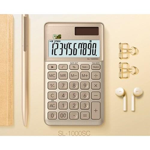 SL-1000TW Mini Cute Fashion Computer Colorful Piano Paint 10 Digits Solar Portable Computer & Office