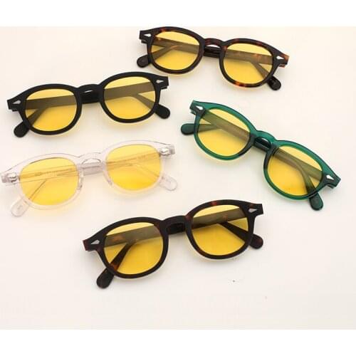 Johnny Depp Polarized Sunglasses Night Vision Nocturna Glasses Man Woman Band High Quality ZOLMAN Vintage Acetate Frame