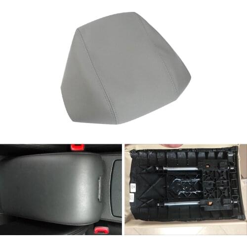 Car-styling Microfiber Leather Center Control Lid Armrest Box Cover Trim For Infiniti G35 2002 2003 2004 2005 2006 2007 Gray
