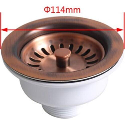 High Quality Stainless Steel red bronze Kitchen Sink 304 Stainless Steel Drain Sink filter Wash Basin Drainer