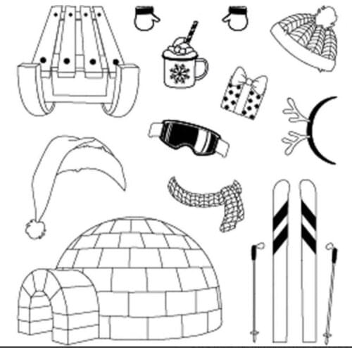 Winter Clear Stamp for DIY scrapbooking/Card Making C1028