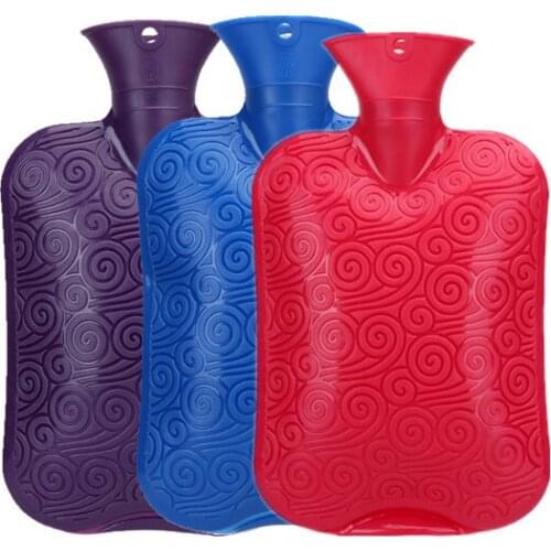 1 liter thick colorful winter warmes pvc rubber hot water bottle bag foe warming hands warming foot from China
