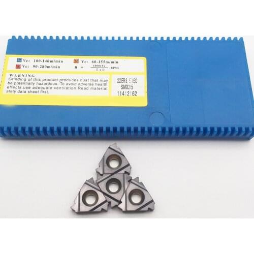 10pcs 22ER 3.5ISO SMX35 Carbide Threading Inserts,Threading blades,Insert for Threaded Holder blade High cost performance