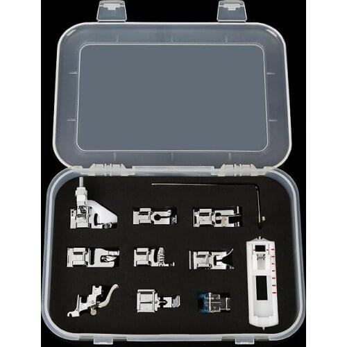 11pcs /set Household Multi Function Sewing Machine Presser Foot Set Accessories with Guide Rod