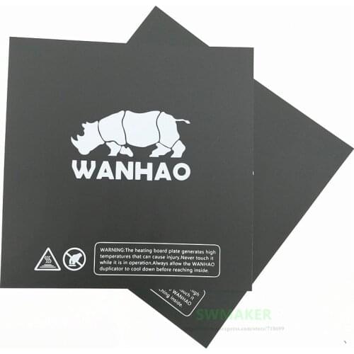 2pcs 220x220mm Wanhao i3 V2.1 3D printer spare parts printing heated bed sticker similar with Buildtak i3 heated plate