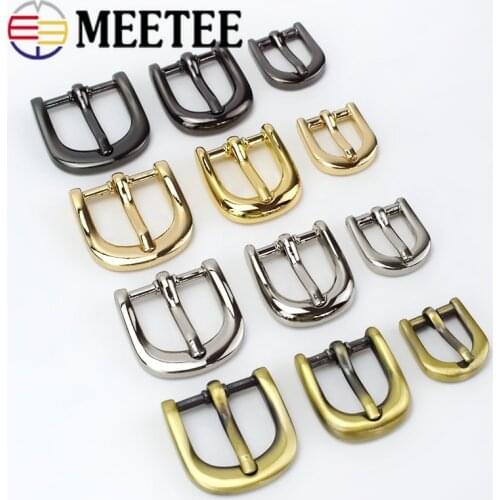 4/10pc Meetee Handbag Shoes Strap Belt Metal Pin Buckles 11/15/20mm Slider Web Adjuster DIY Leather Craft Repair Accessory F3-25