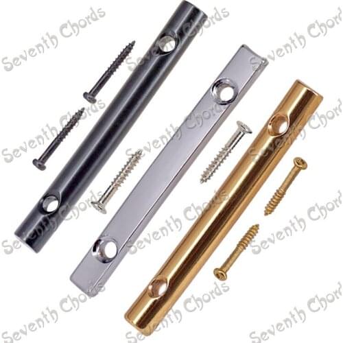 4 Pcs String Retainers Bars Tension Bar for Electric Guitar Tremolo Systems / Length 45mm / Gold & Black & Chrome