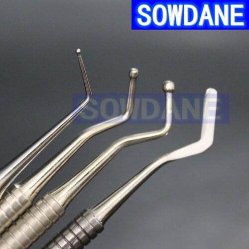 4 pcs Dental Composite Filling Tool Burnisher Spatula Amalgam Plastic Double Ends Ball Tip Teeth Whitening Oral Care